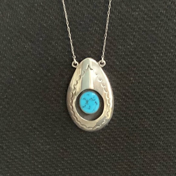 Silver and Turquoise Jewelry Set - Picture 3 of 3